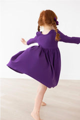 Purple Pocket Twirl Dress