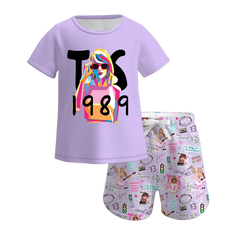 TS Print 2PC Short Set Pajamas/Loungewear Girl