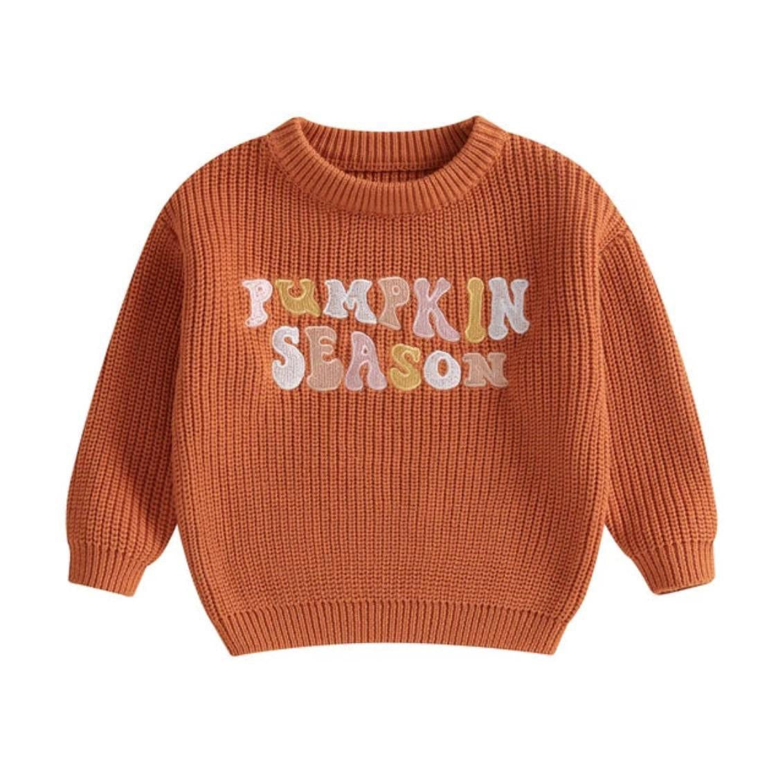 Burnt Orange Pumpkin Season Sweater