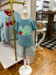 Boy Dino Apple 2PC Short Set