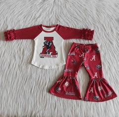 Girl Alabama Football 2PC Bell Set