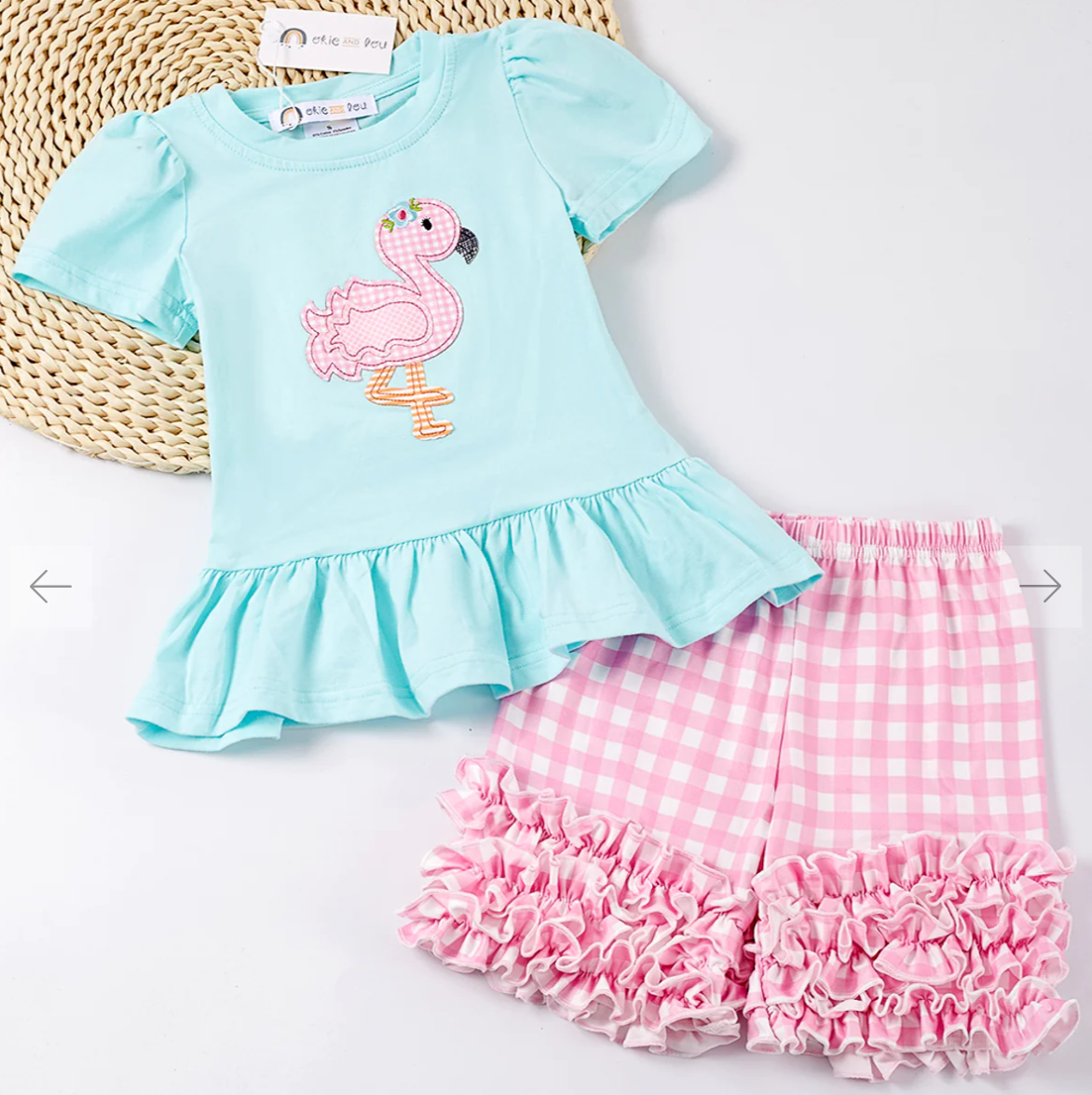 Feisty Flamingo Outfit-Girl 2PC