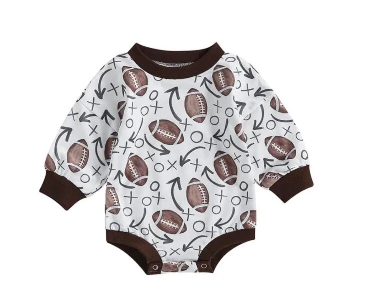 Playbook Football Romper -Gender Neutral