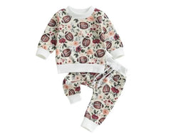 Floral Football Lounge-Girl 2PC