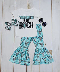 Turquoise Is My Rock 2PC Bell Set Girl