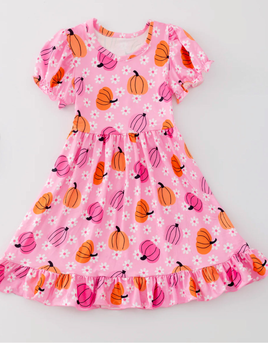 Pink Pumpkins Daisy Dress Girl