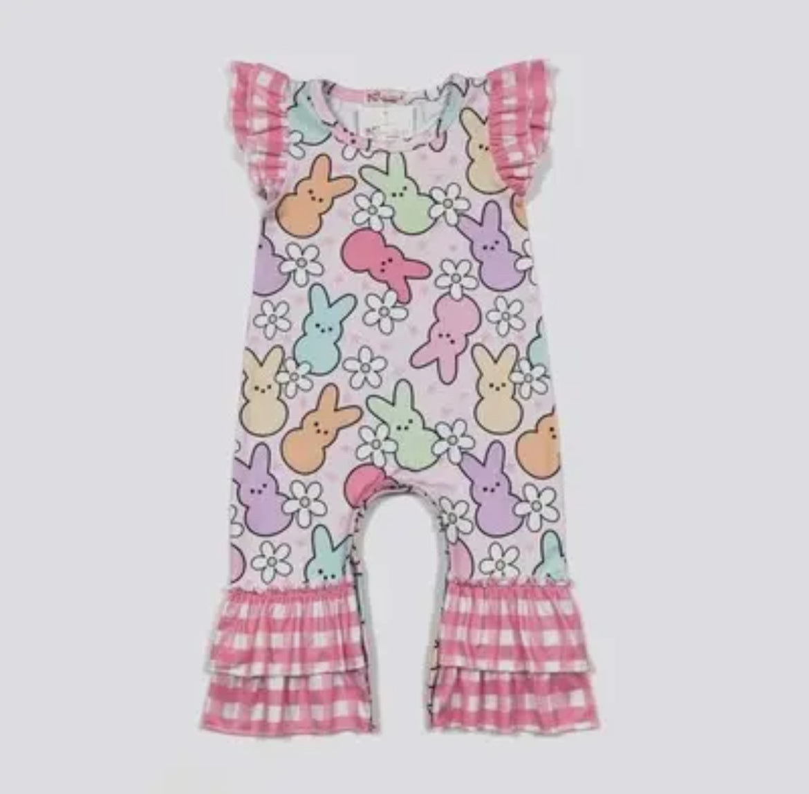 Cotton Candy Peep Baby Romper