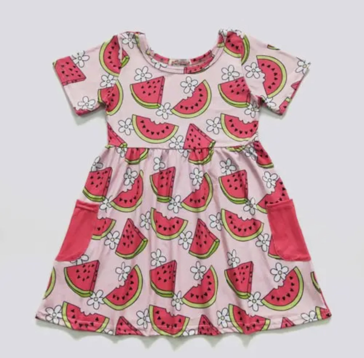 Watermelon Blooms Girls Dress