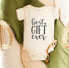 Best Gift Ever Baby Romper-Gender Neutral Long Sleeve