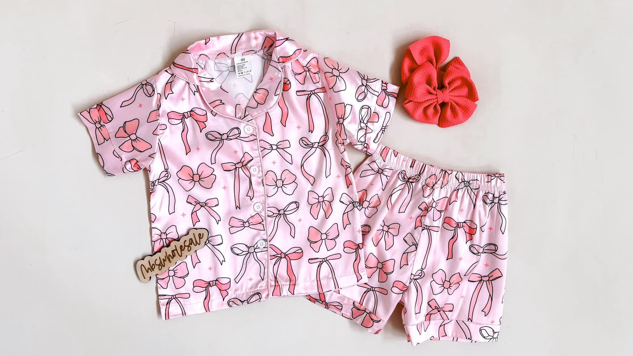 Girl 2PC Jammies Assorted Coquette Bow Styles