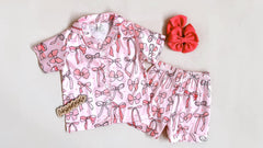 Girl 2PC Jammies Assorted Coquette Bow Styles