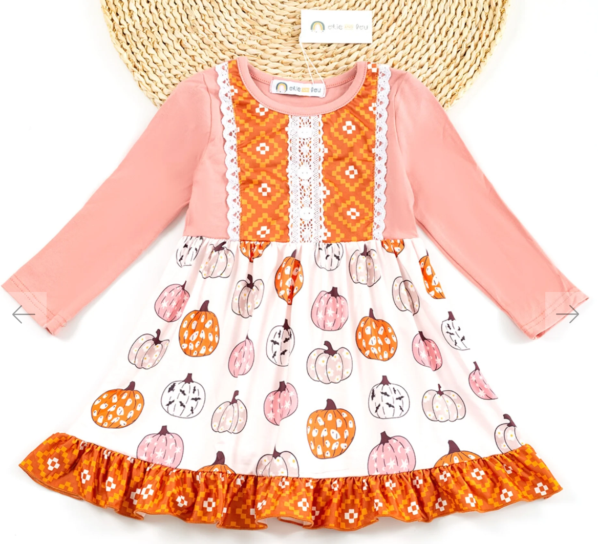 Pumpkin Spice & Everything Nice-Girl Dress Fall Outfit Girls – 2 Apples ...