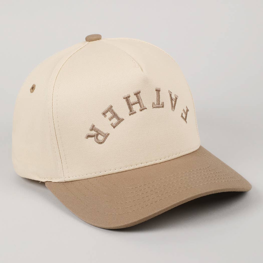 FATHER Upside Down Embroidery Two-Tone Cap