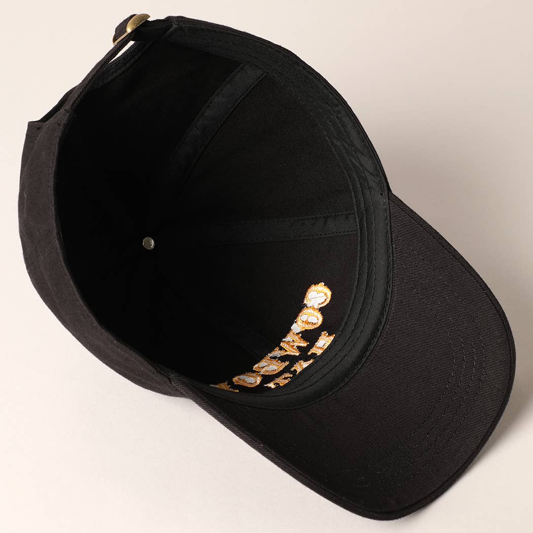 Cowboy Hat Text Embroidered Baseball Cap
