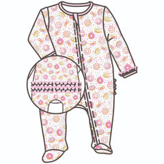 Donut Dreams Zip Footie