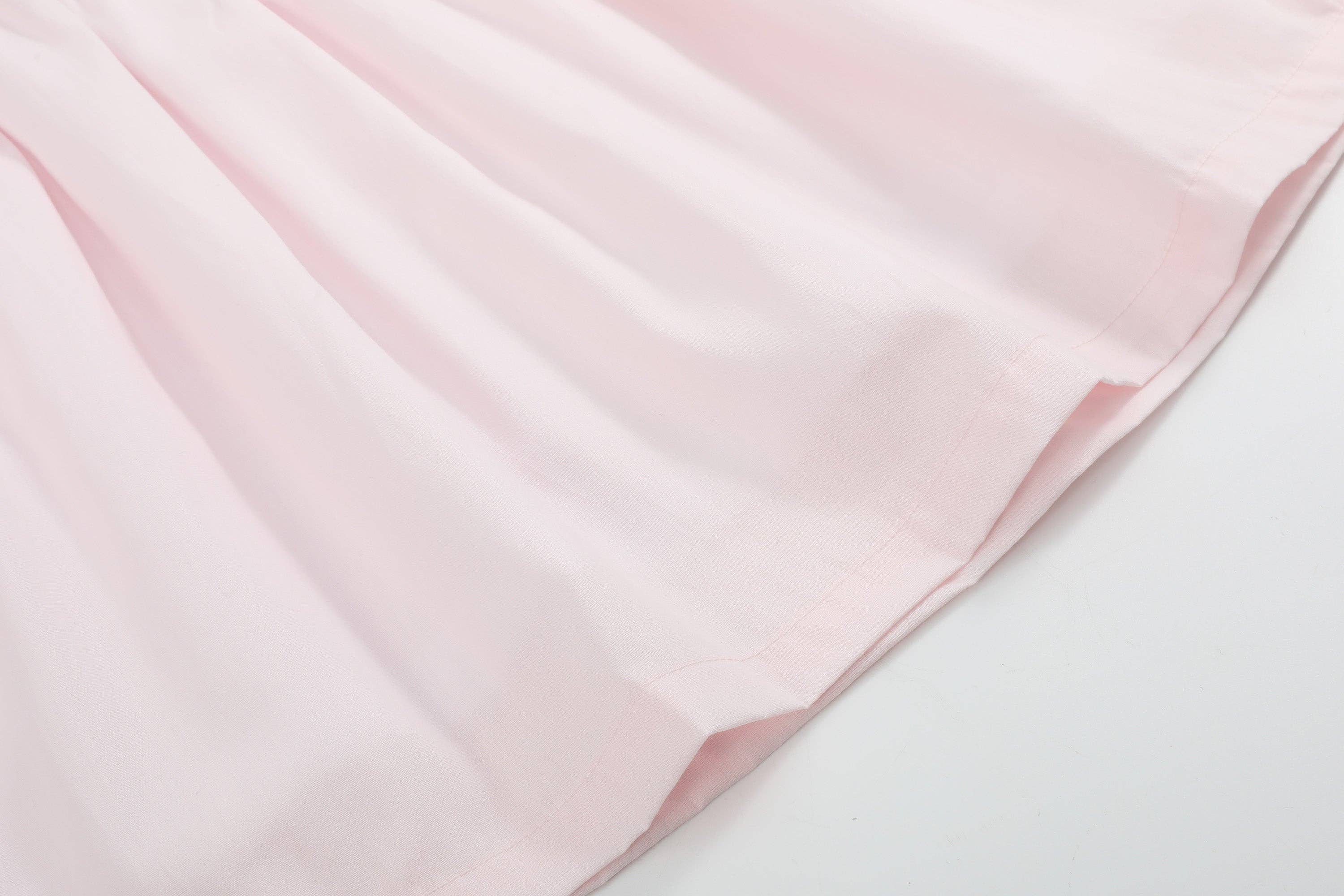 Pink Petal Collared Smocked Dress