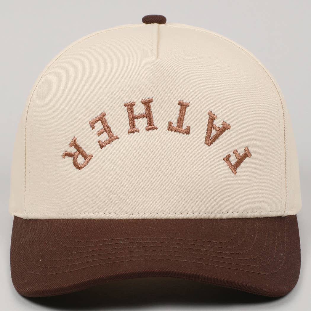 FATHER Upside Down Embroidery Two-Tone Cap