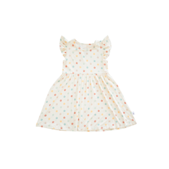Bamboo Short Sleeve Twirl Dress - Sunlit Daisy