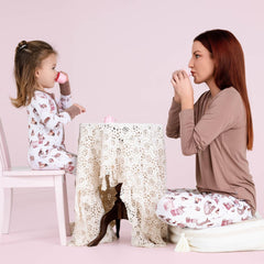 Tiny Tea Time Baby Bamboo Zipper Romper