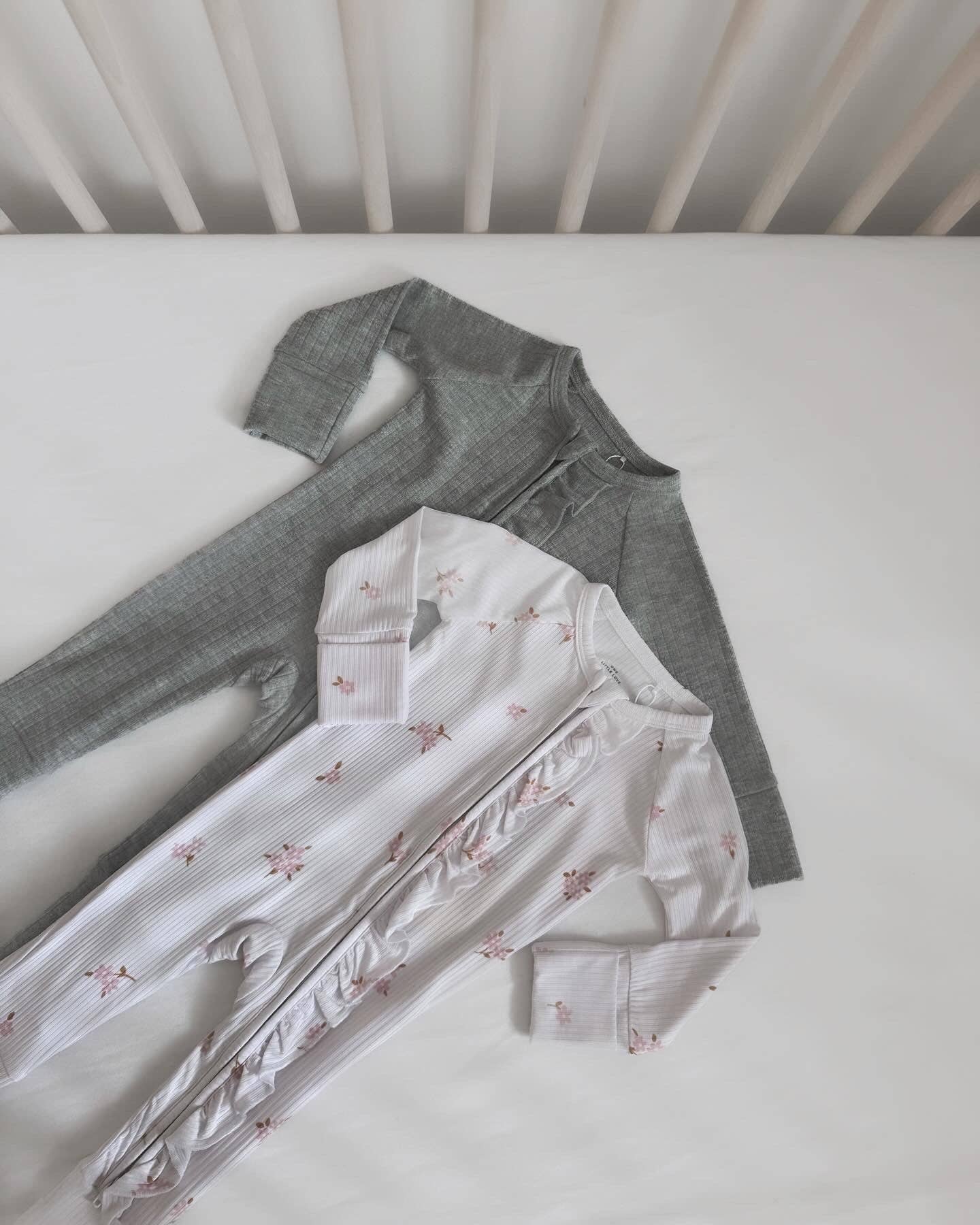 Dainty Floral | Ribbed Bamboo Romper