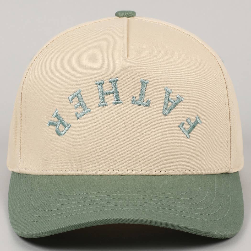 FATHER Upside Down Embroidery Two-Tone Cap