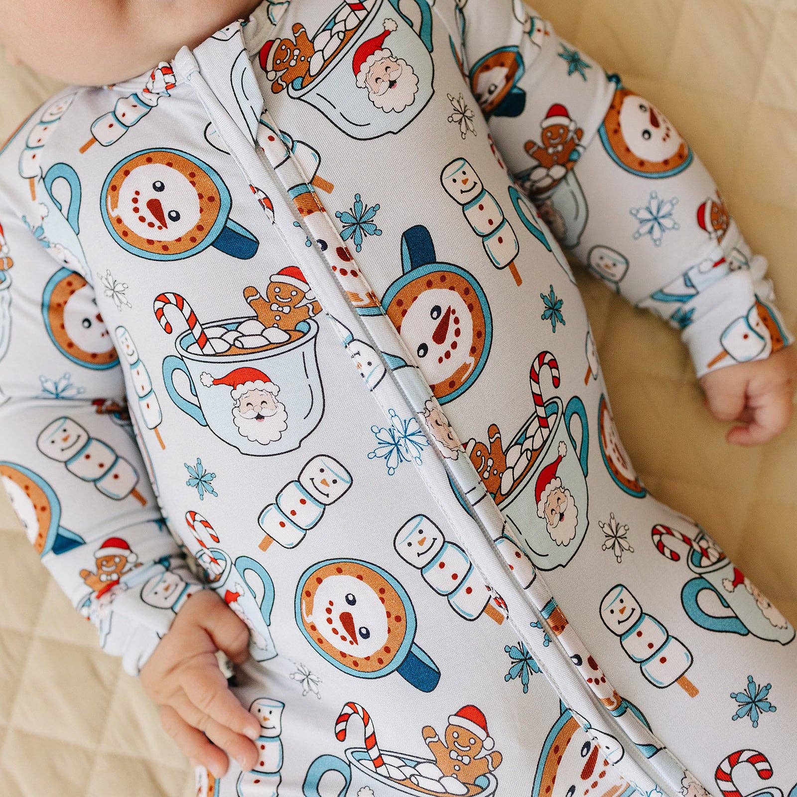 Christmas & Holidays Bamboo Zip Romper | Merry Munchkins