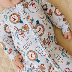 Christmas & Holidays Bamboo Zip Romper | Merry Munchkins