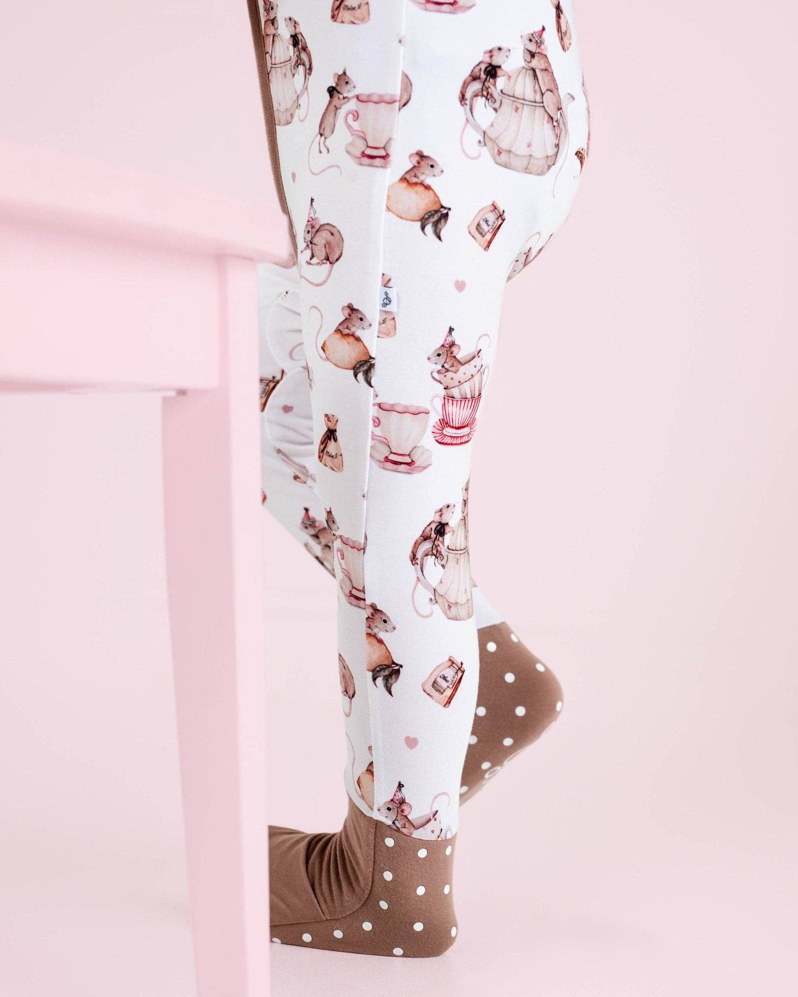 Tiny Tea Time Baby Bamboo Zipper Romper