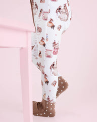Tiny Tea Time Baby Bamboo Zipper Romper