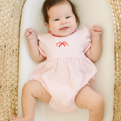 Candy Cane Lane Embroidered Short Sleeve Bubble