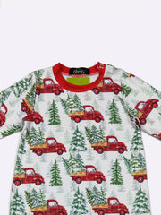 Hauling Christmas Cheer Boy Romper