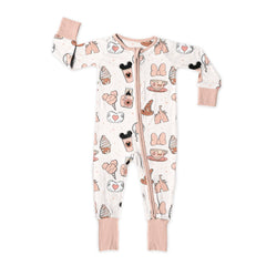 Girl Pins & Treats Zip Up Bamboo Pajamas