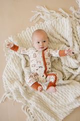 Forest Woodland Bamboo Zippy Romper Baby Pajamas Fall PJs