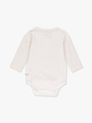 Baby Boys Ivory Knit Long Sleeve 2-Button Henley Bodysuit