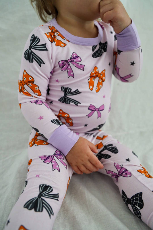 Halloween Bow Toddler Bamboo Pajamas