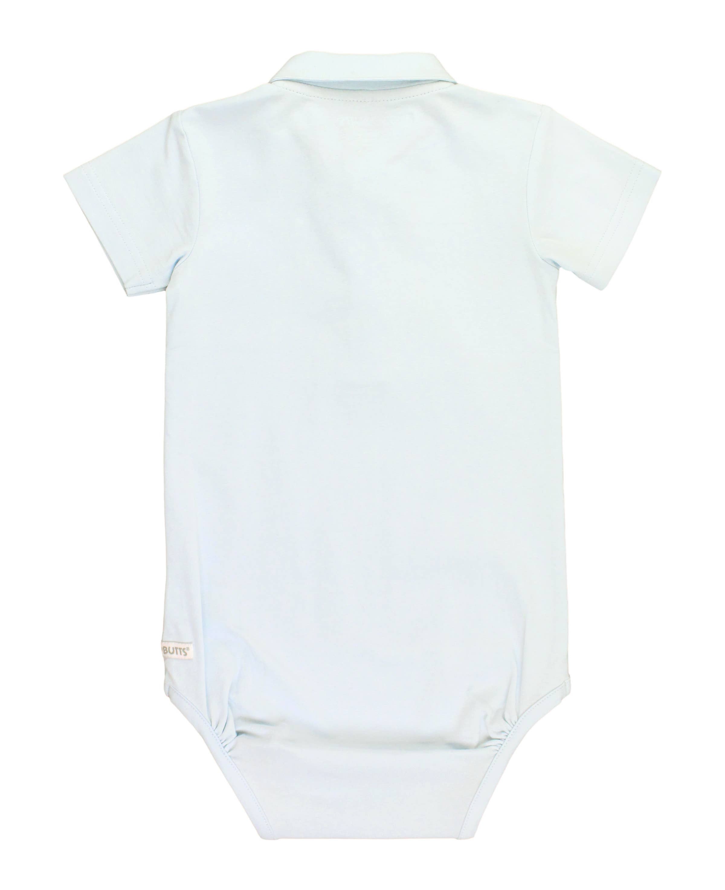 Baby Boys Light Blue Short Sleeve Polo Bodysuit