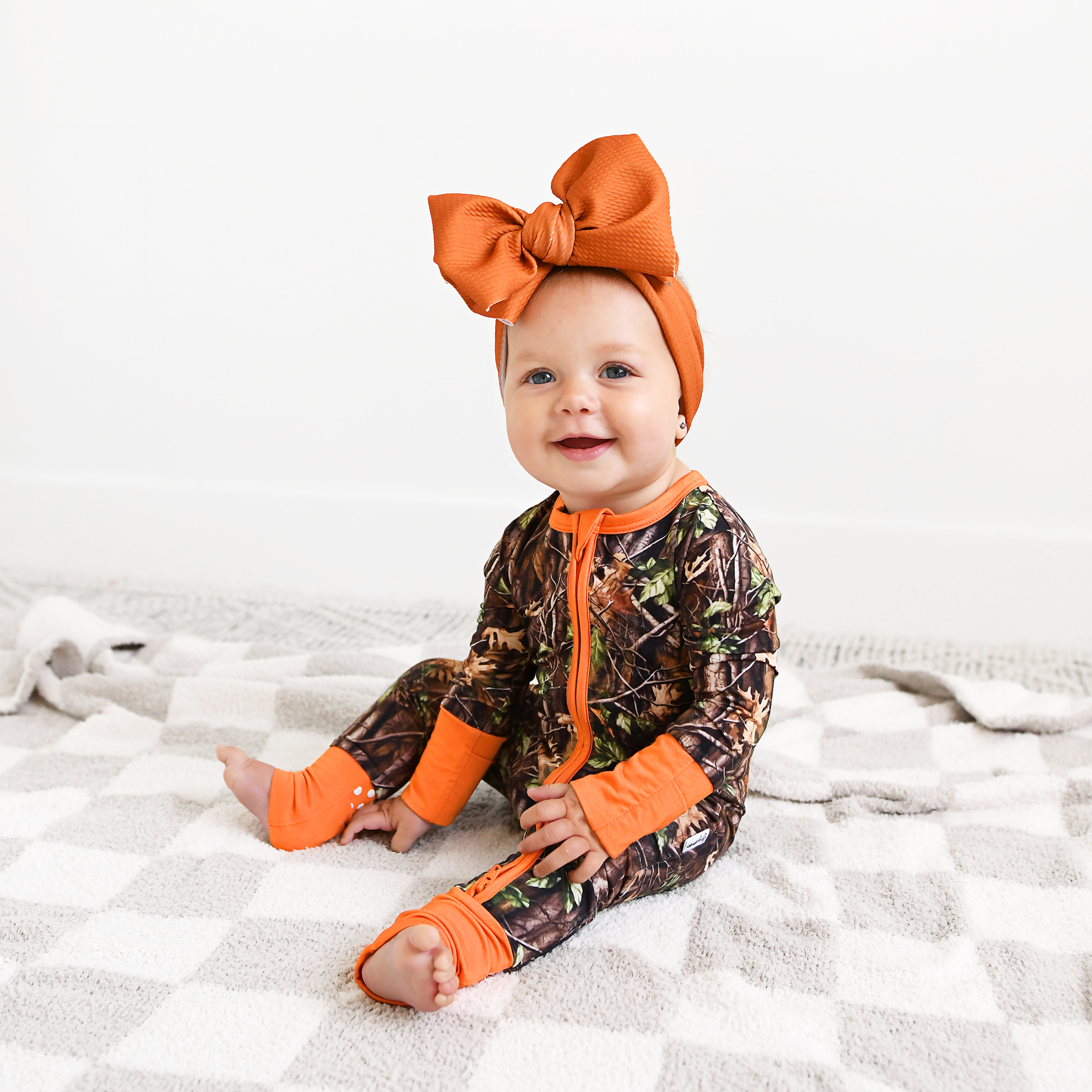 Hunter Camo ZIP Sleepies Little Bamboo Baby Outfit