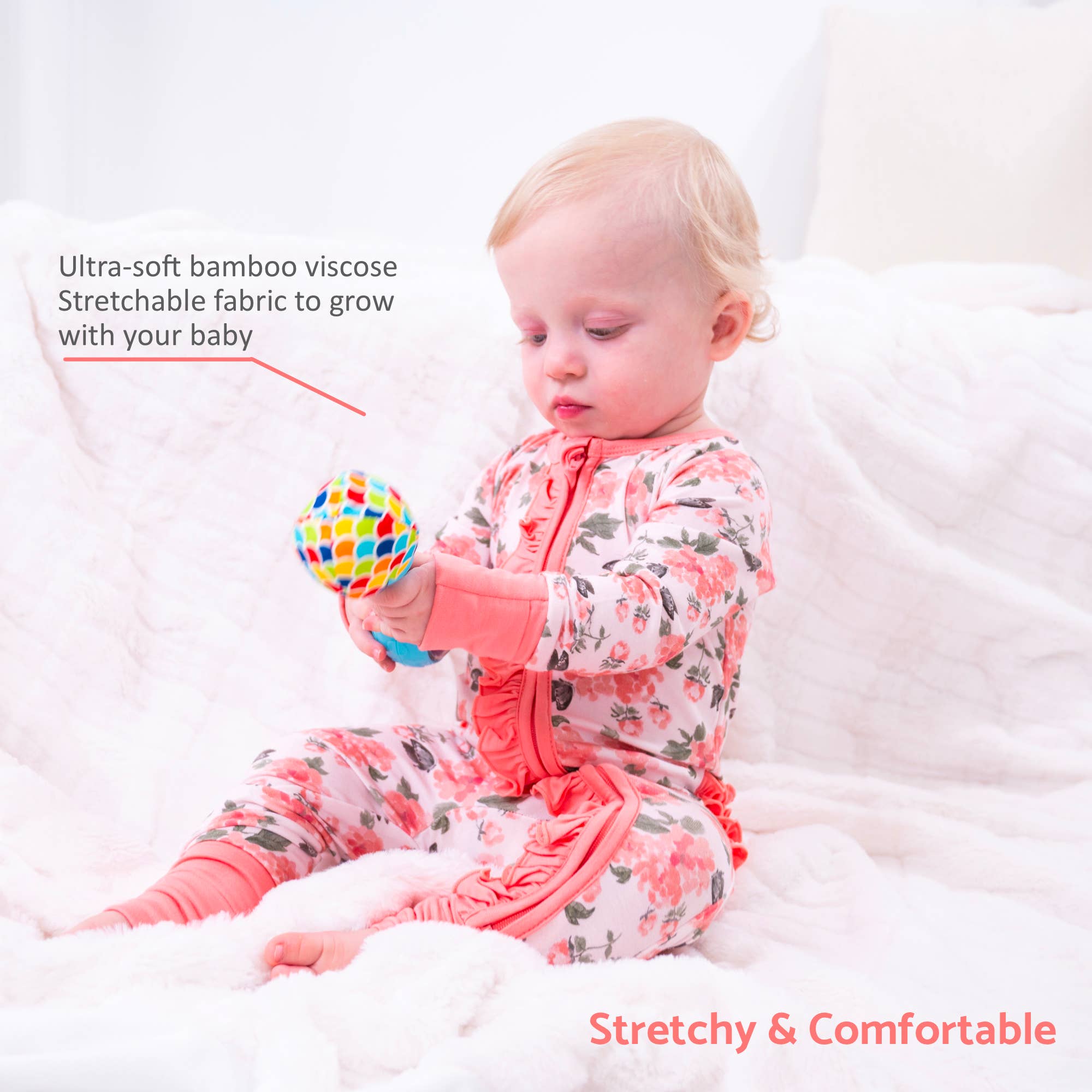 Pretty in peony Baby Girl Bamboo Pajamas