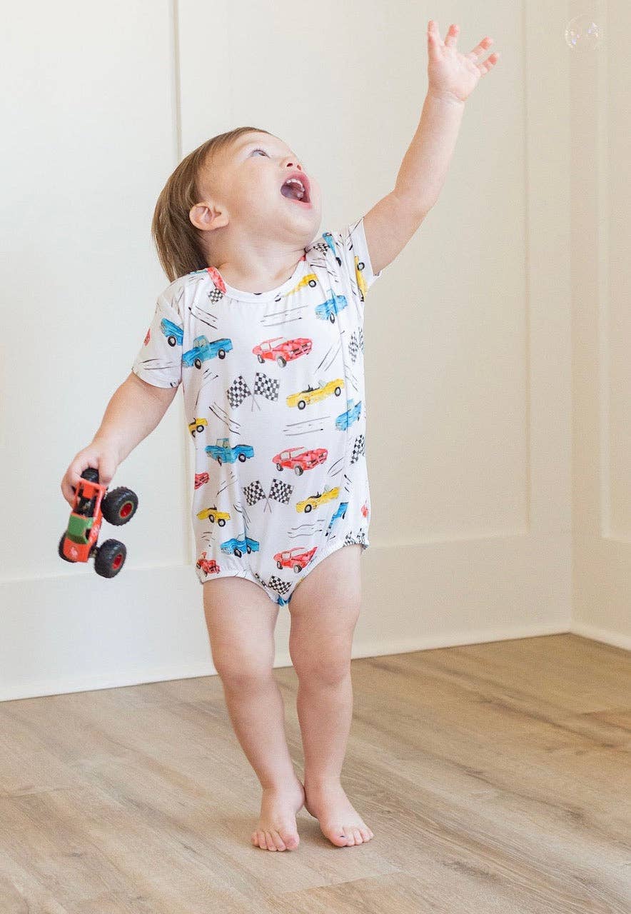 Cruisin Cars Bubble Bamboo Romper