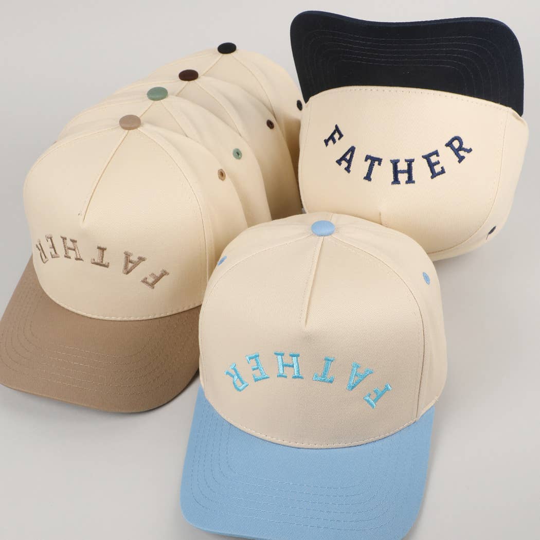 FATHER Upside Down Embroidery Two-Tone Cap