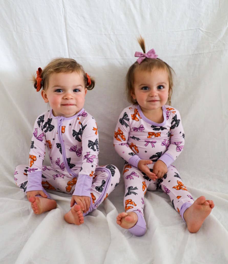 Halloween Bow Toddler Bamboo Pajamas