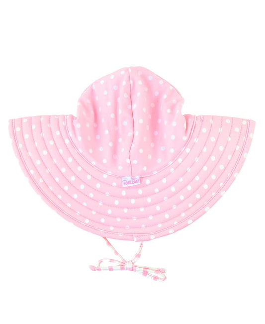 Girls Pink Polka Dot Swim Hat