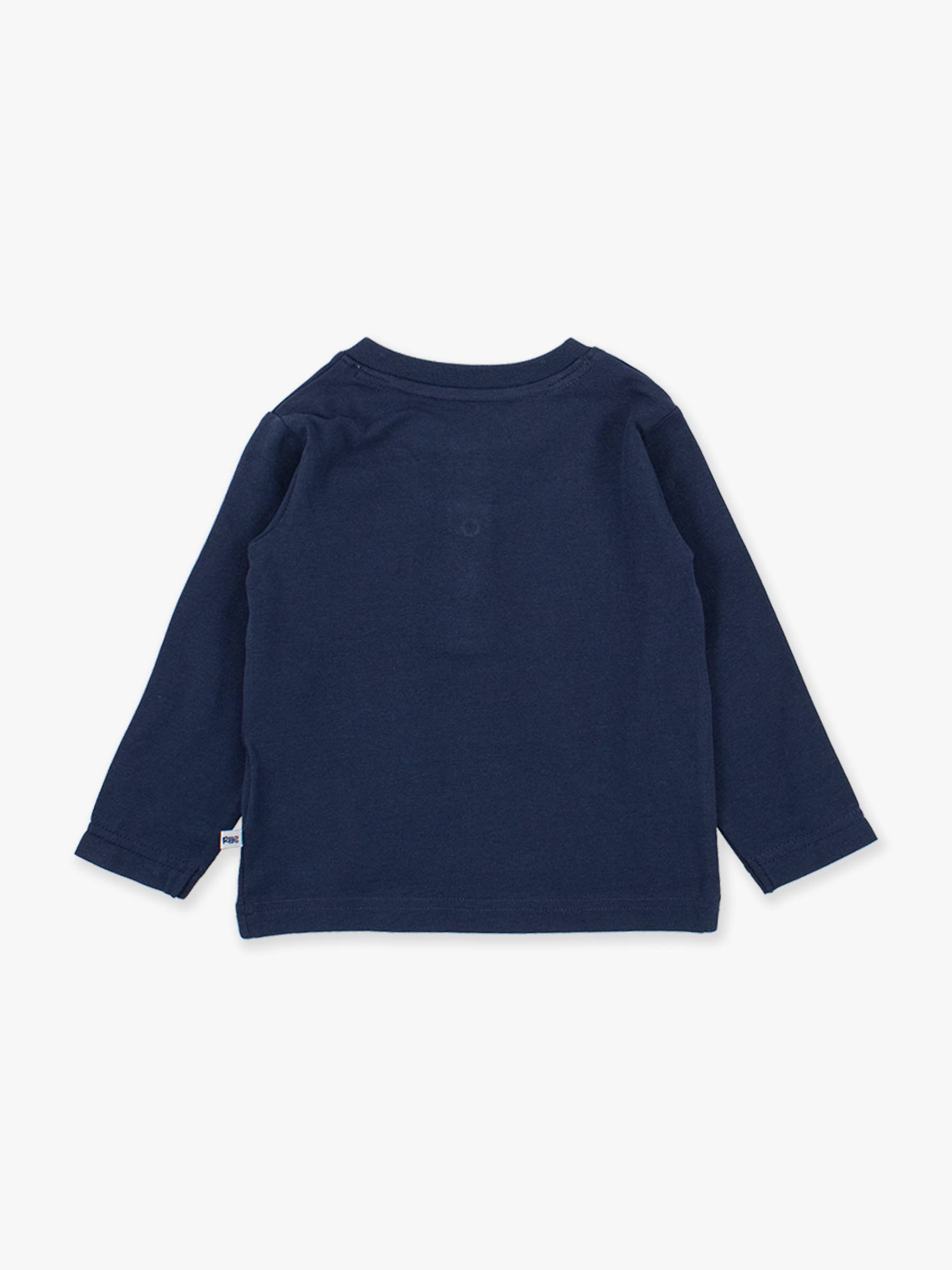 Boys Dark Navy Knit Long Sleeve Henley Tee