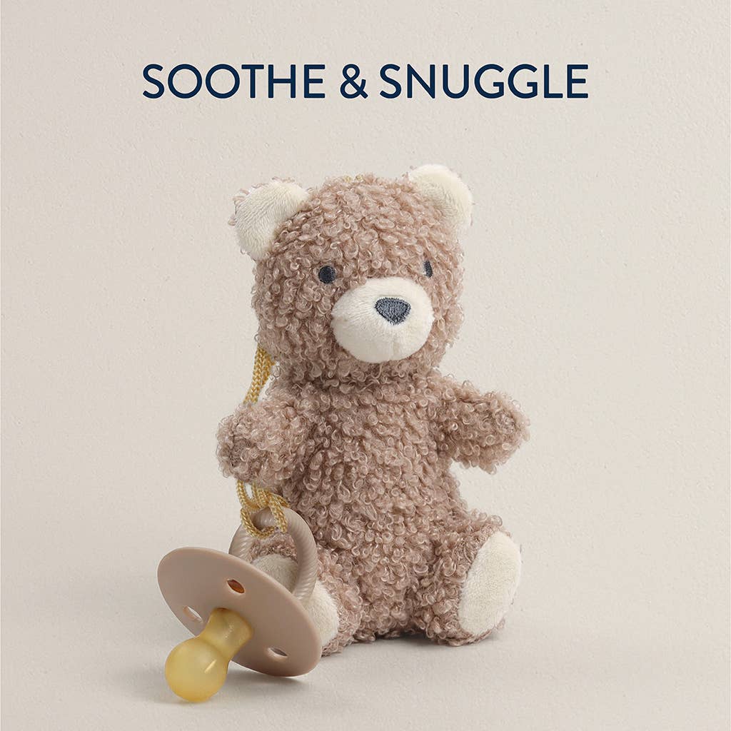 Bitzy Pal Natural Rubber Pacifier & Stuffed Animal