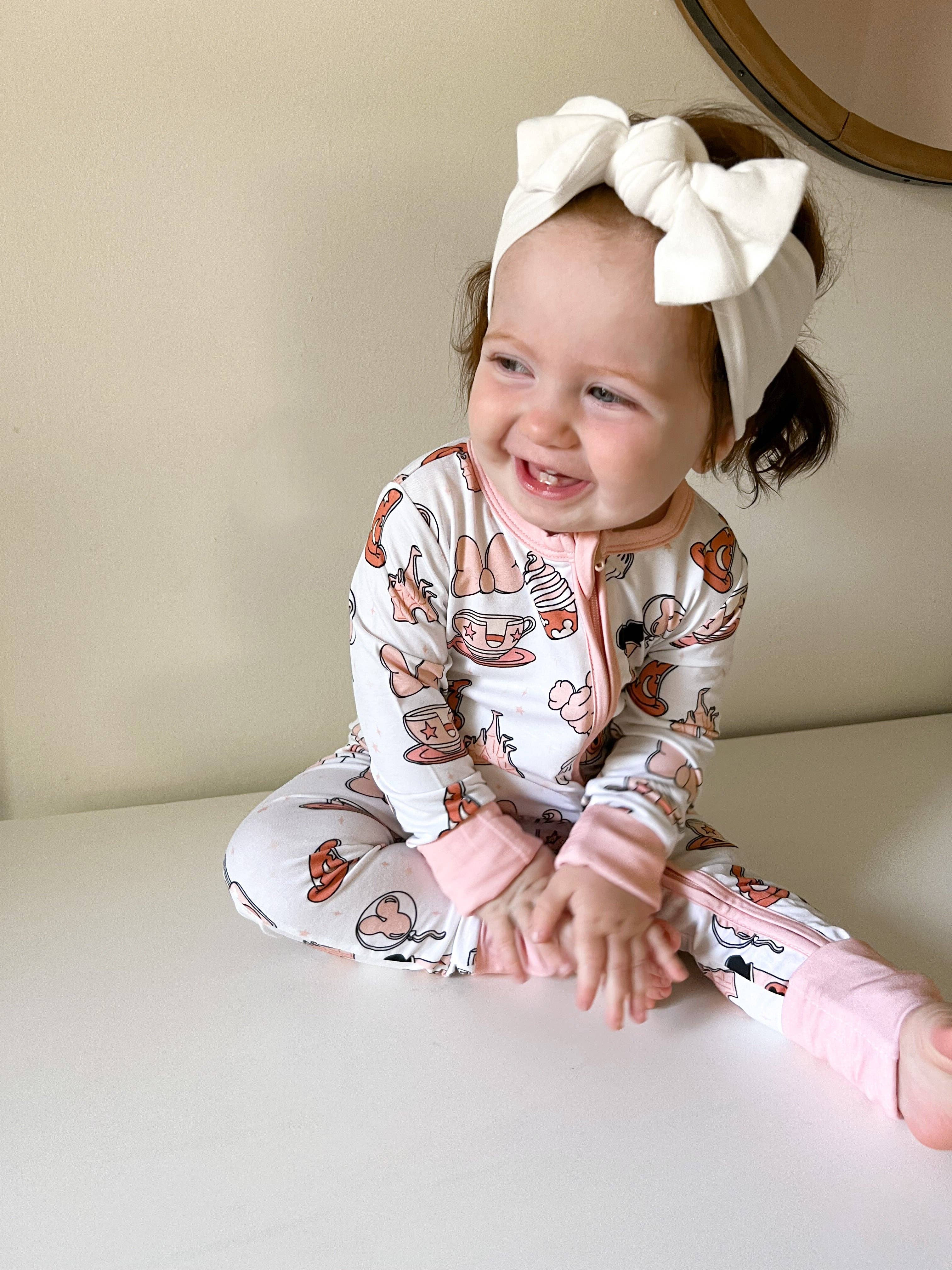 Girl Pins & Treats Zip Up Bamboo Pajamas