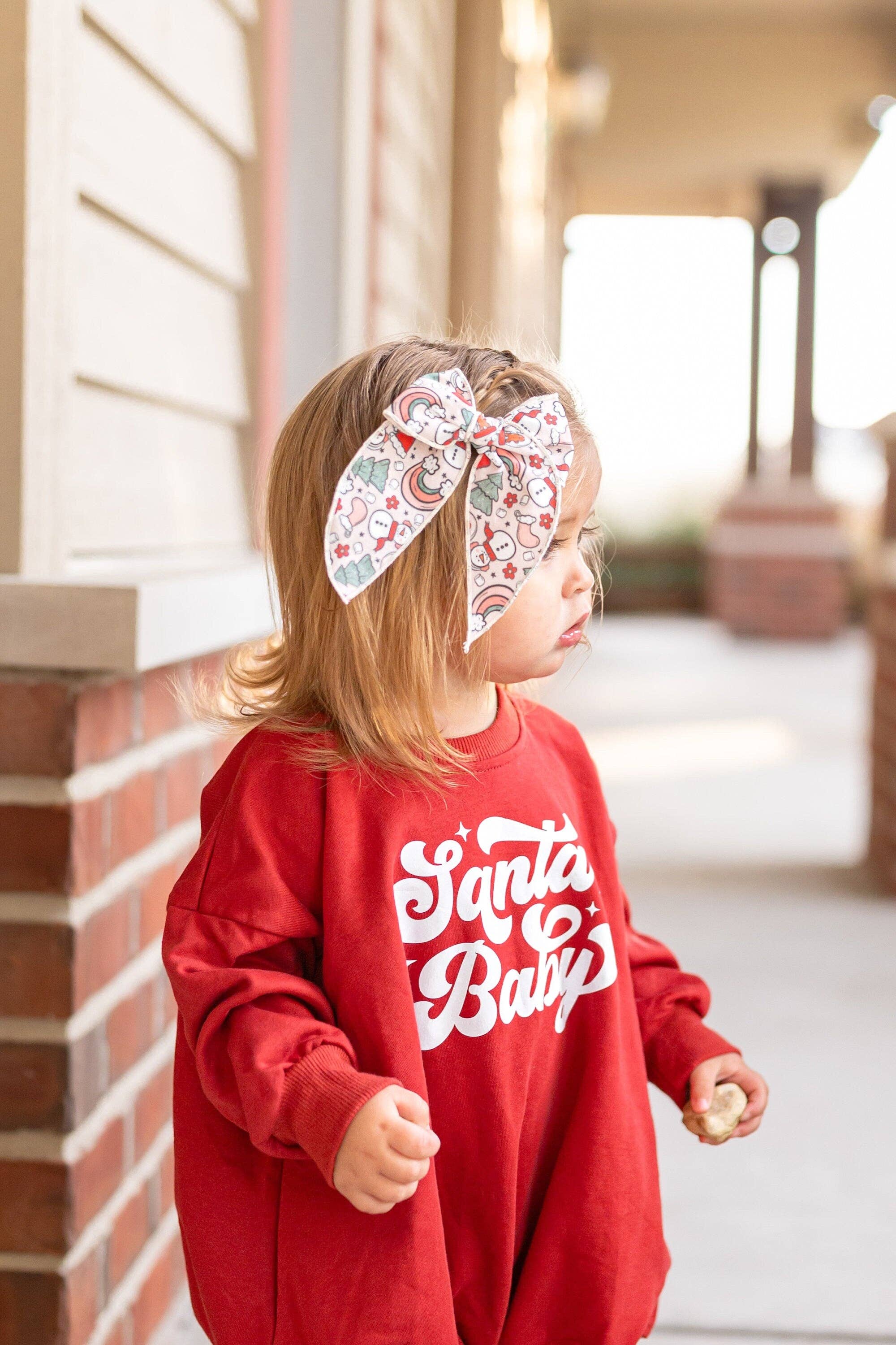 Santa Baby Christmas Sweatshirt Romper Baby Toddler Clothes