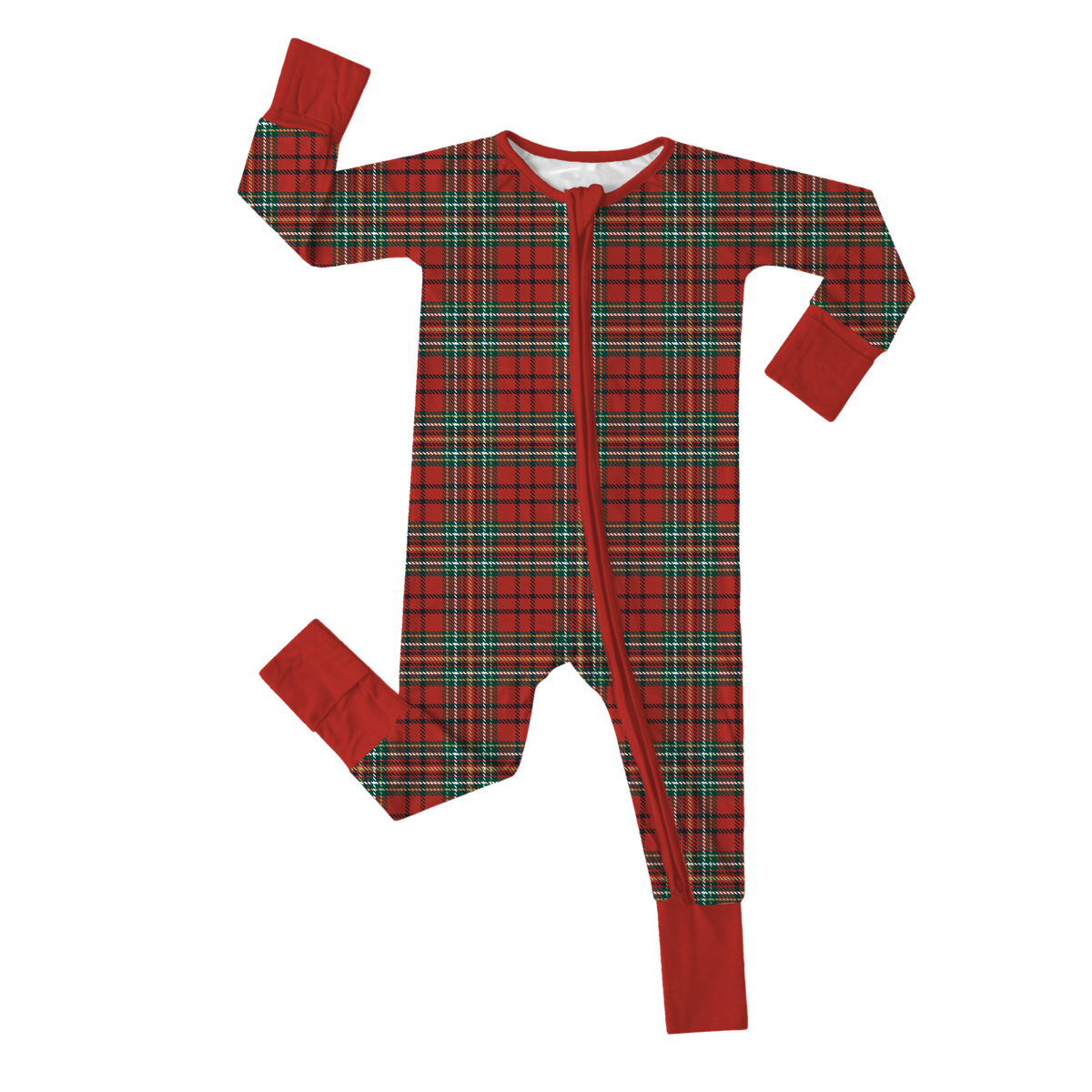 Cabin Check Christmas Holiday Zippy Bamboo Pajamas