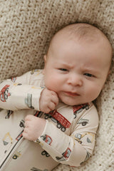 Truckin | Bamboo Zipper Pajamas