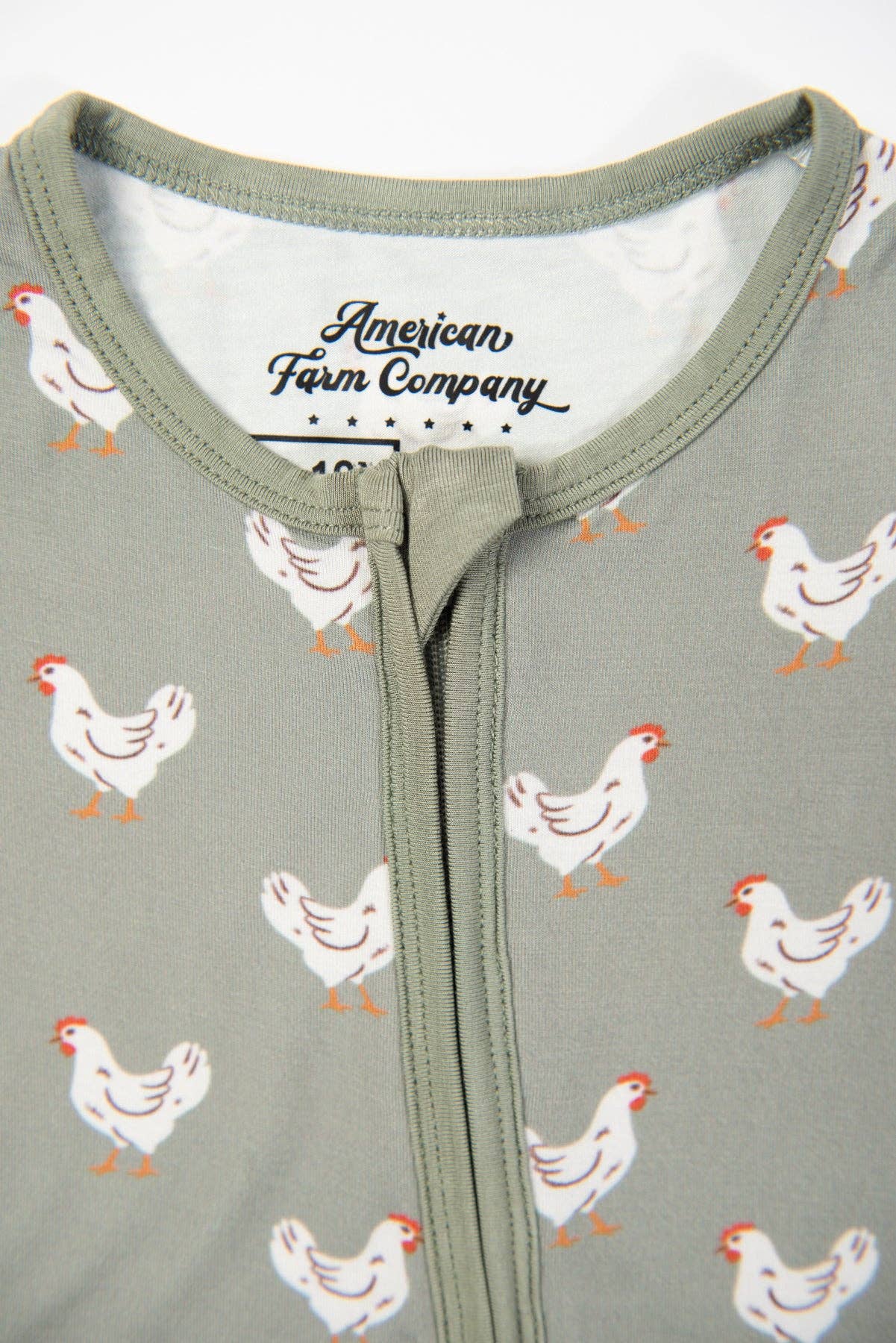 Sage Chickens Bamboo Baby Zippy