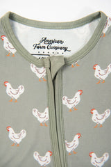 Sage Chickens Bamboo Baby Zippy
